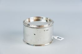 A plain silver capstan coffee container? with 'paint tin' lid, 10 ozs, London 1905