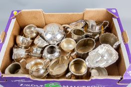 A parcel of mainly electroplated milk and cream jugs
