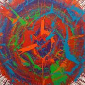 WALTER ROBINSON oil on canvas - abstract, signed and entitled verso 'Exploding Heart' and dated 1986