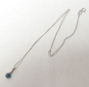 A brilliant-cut fancy blue diamond solitaire, 0.5ct (with AGI grading certificate as clarity SI2 and