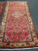 Hand woven Persian Hamadan lori, 300 x 146 cms