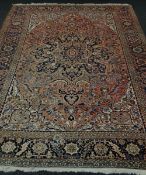 A good rust ground Persian floral patterned carpet, 154 x 115cms (391 x 293cms)