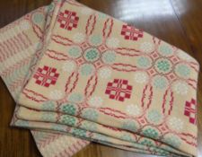 A good multi-coloured patterned Welsh blanket, 82.5 x 68ins (210 x 173cms)