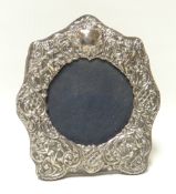 A high-Victorian style silver easel portrait frame, Birmingham 1967