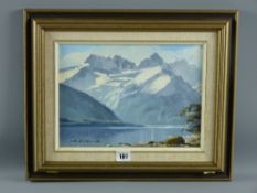 MARK THOMAS (of New Zealand) oil on board - Lake Teanu, signed, 21.5 x 30 cms