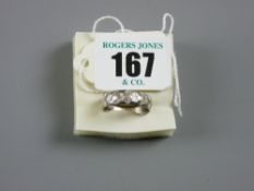 An eighteen carat white gold wedding band, 4.5 grms