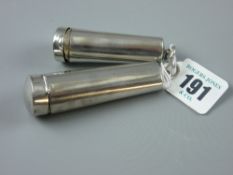 A plain silver cigar holder, Birmingham 1899 and a smaller plain silver holder, Chester 1899