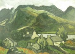 After SIR KYFFIN WILLIAMS RA coloured limited edition (12.150) print - landscape scene 'Fachwen,