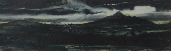 JOHN KNAPP FISHER print - landscape, signed in pencil, 25 x 77cms
