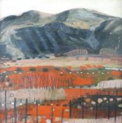 SARAH THWAITES acrylic on board - landscape, signed with initials and dated 2014 and with title '