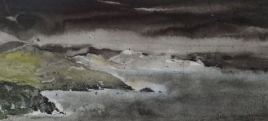 JOHN KNAPP FISHER watercolour - coastal scene, entitled verso 'Pembrokeshire', signed and dated