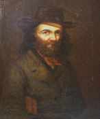 WILLIAM ROOS oil on canvas - portrait of Richard Robert Jones (Dic, Aberdaron) 1780-1843, a