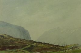 MARTIN HARDIE (1875-1952, see Buckman page 677) watercolour and pencil - The Ogwen Valley with