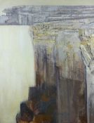 E C (Edward/Ted) FRANCIS oil on canvas - dramatic depiction of Anglesey cliffs, signed and