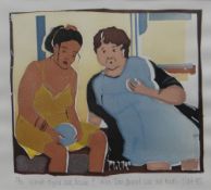 SARAH HOPKINS limited edition (3/5) print - entitled in pencil 'What d'you see, lovie? Mrs Dai Bread