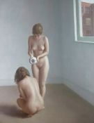 HARRY HOLLAND oil on panel - entitled 'Balm', signed and entitled and dated 1999 on original