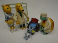 By direction from the renown Welsh animators Calon TV: Four latex puppets  from  the animation