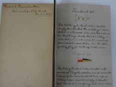A pocket notebook of naval signals with inlay signed 'Hubert E. Dannreuther Seamanship Note Book Dec