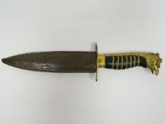 A WWII period Fascist Italian eaglehead dagger