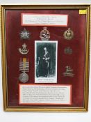 A framed Queen's South Africa Medal with 5 clasps to Lieut. W.W. Apperley, Imp. Yeo. in presentation