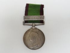 Afghanistan Medal with Peiwar Kotal clasp to 1390 Pte. A. Camery, 2/8th Regt