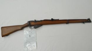 A deactivated Mk III .303 Enfield SMLE bolt action Rifle with Birmingham certificate dated 20/11/