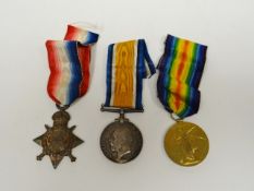 A WWI 1914-15 trio of medals to L-7934 Pte. W.L. May, C. of Lrs.