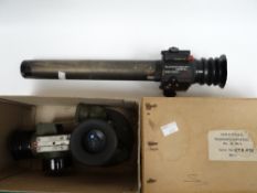 Two military optical field instruments to include 'Telescope No. 14 Mk III'