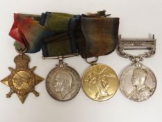 A WWI group of 4 medals to Pte. W. Kennedy, A.O.C. consisting of 1914-15 Star trio to 04143 Pte.