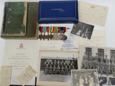 A fine and complete WWII M.I.D. Group of 8 medals with log books to Hurricane Pilot, Wg. Cdr. C.F.