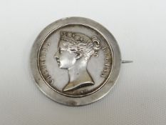 A Victorian Naval General Service Medal to William Warwell in quality swivel brooch mount