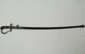 A German Third Reich Nazi Dovehead sword by Siegfried marked with Waffen logo in metal scabbard,