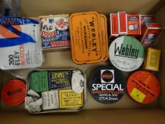 A quantity of air rifle pellets in their vintage Webley and BSA boxes and tins