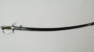 A Deutsche Demokratische Republik Officer's parade sabre with wired grip and black scabbard and