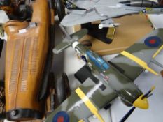 Two model aircraft consisting of a Hawker Typhoon and Grumman F14 together with a vintage model