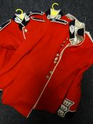 Three Scots Guardsman's tunics