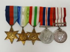 WWII group of 5 medals to Lt. Cdr. H.J. Watkins, R.N. consisting of 1939-45 Star; Atlantic Star;