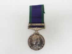 Campaign Service Medal South Arabia to 24000622 Gdsm. K.P. Raynor, I.G.