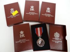 Five boxed Queen's Diamond Jubilee Medals