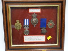 Egypt Pair of Medals to Pte. S. Davis , Army Hospital Corps consisting of Egypt Medal with The