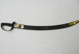 An Indian Artillery officer's sword by Mole with War Department markings on curved blade in