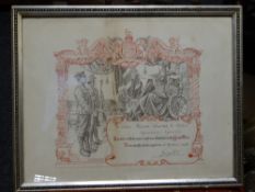 A framed Discharge Certificate dedicated to 'Capt. & Bt. Major L.C. Stopford-Sackville, D.S.O.,