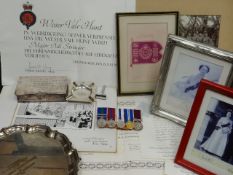 WWII group of 5 medals and ephemera to Cpl. of  H. W.A. Stringer, RHG consisting of General