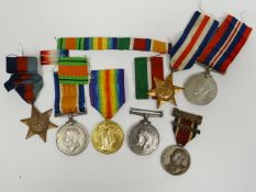 A pair of WWI medals to 9670 pte. W.D. Jones, R.W. Fus, together with a WWI war medal ti 12015