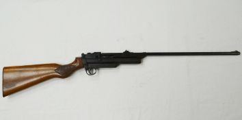 A Webley Mk II service air rifle with chequered stock and Webley maker and patent markings and