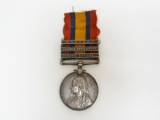 A Queen's South Africa Medal with Cape Colony, Orange Free State and Belfast clasps to 2781 Pte.