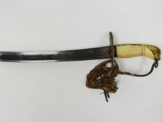 A Napoleonic era British 1803 Pattern British Infantry Officer's sword with decoratively patterned