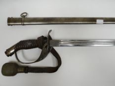 An 1889 pattern Prussian infantry officer's sword inscribed 'Weyersberg Kirschbaum & Cie,