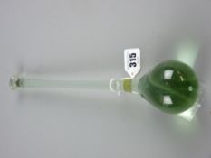 An onion shaped heavy glass stirrer