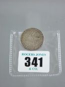 A 1692 one shilling silver piece